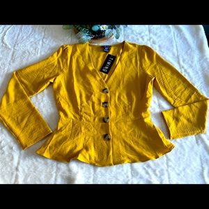 Boohoo yellow  blouse